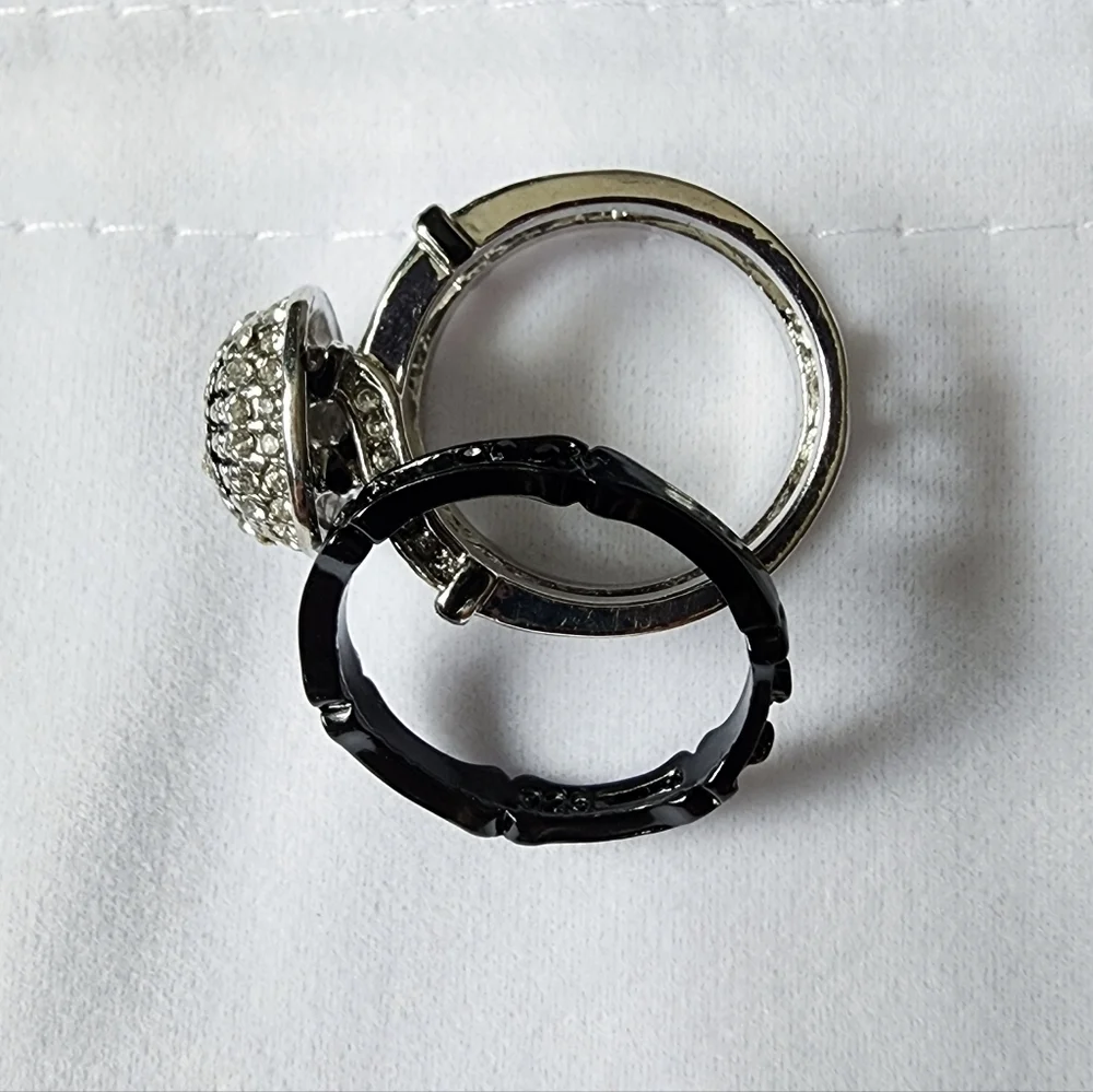 New the Nightmare before Christmas Jack skellington silver ring 2 in 1